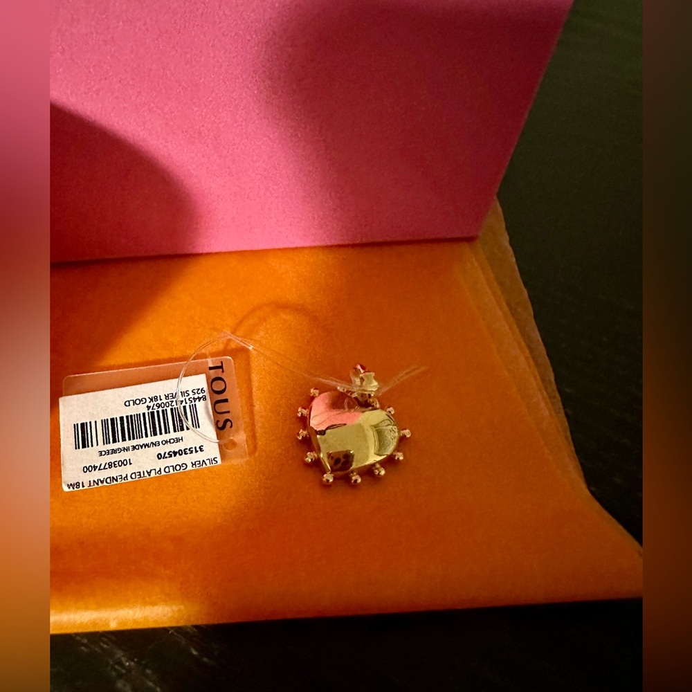 TOUS Silver Vermeil Heart Pendant - Picture 4 of 5
